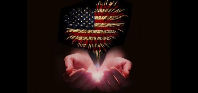 Independence Day in red white and black