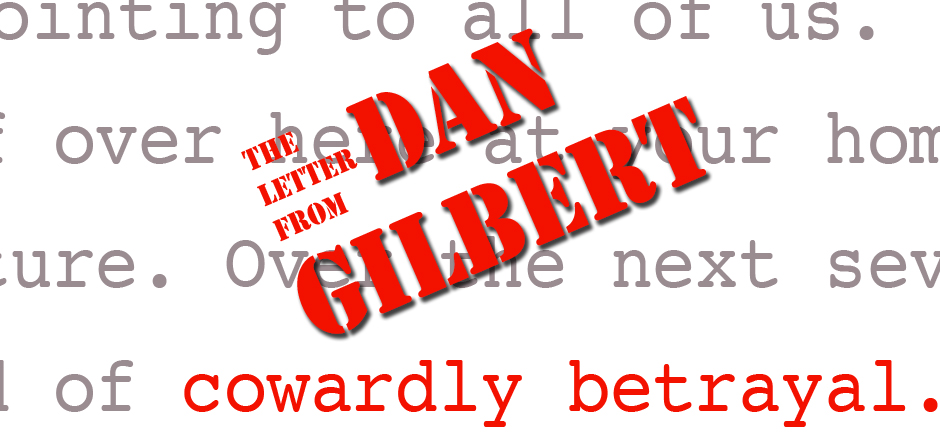 Text Of Dan Gilbert Letter To LeBron James Solomon Jones