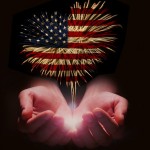 Independence Day in red white and black